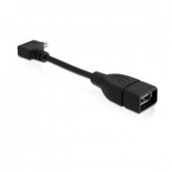 Kabel Delock USB Micro kątowy 90”>USB AM(F) OTG 0,11m